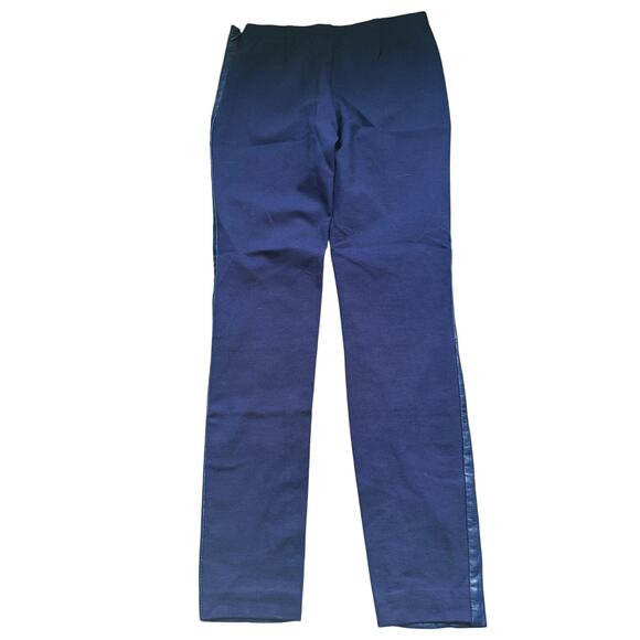 Marciano 100% Lamb Leather Front Leggings Small Dark Blue Edgy Lived in Luxe - Picture 6 of 12
